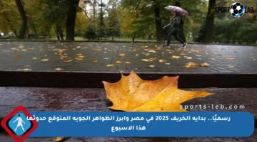 رسميًا.. بداية الخريف 2025 في مصر وأبرز الظواهر الجوية المتوقع حدوثها هذا الأسبوع